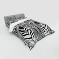 thumbnail image 3 of Ambesonne Black White Bedding Set 3 Pcs, Savannah Zebra Stripe, Twin XL, Black White, 3 of 3