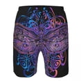 thumbnail image 2 of Men's Beach Short Swim Shorts Spiritual Esoteric Totem Dragonfly Surfing Sport Board Shorts Swimwear, 2 of 6