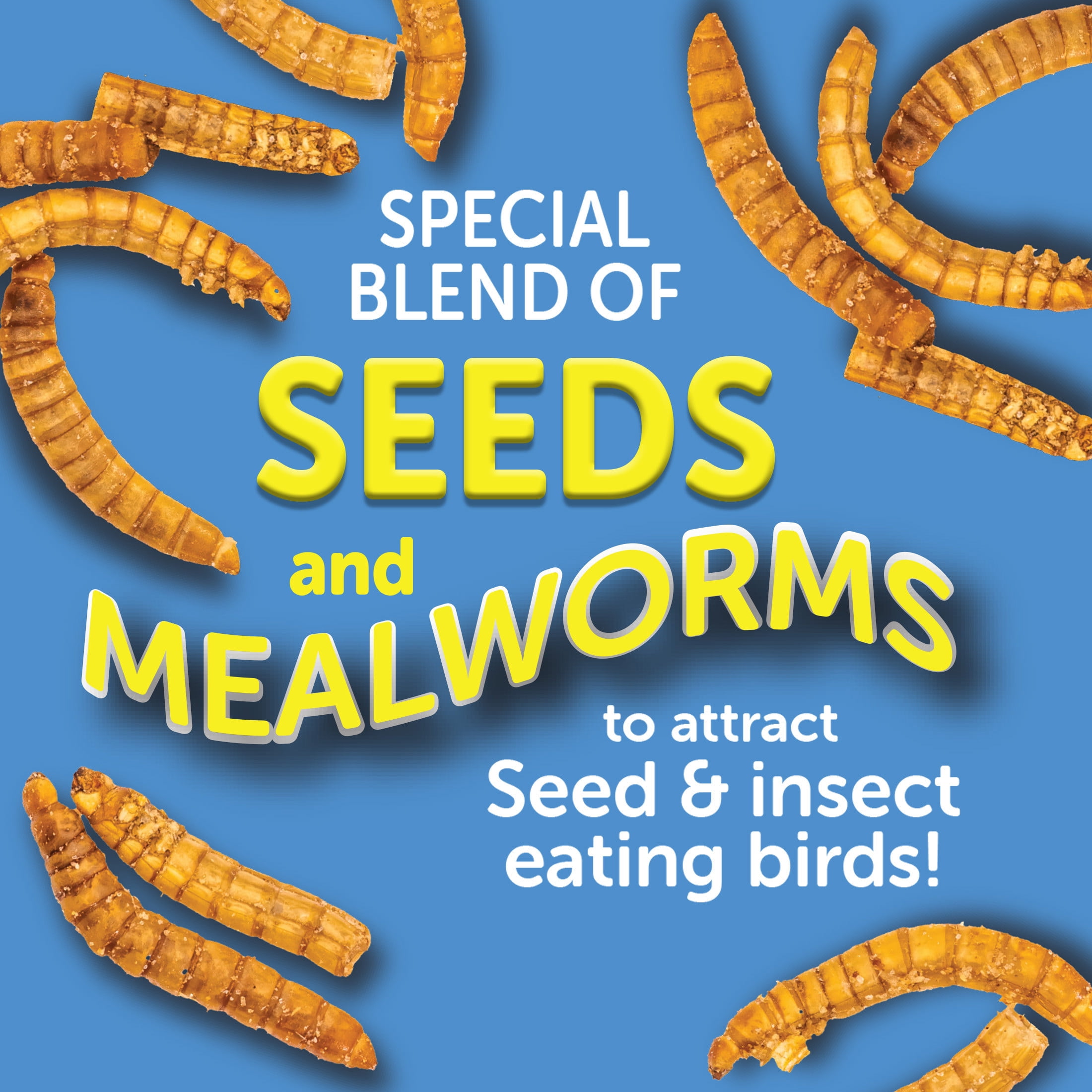 (3 pack) Pennington Select Birder's Mealworm Blend, Dry Wild Bird Seed and Feed, 40 lb. Bag, 1 Pack