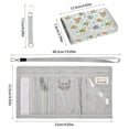 thumbnail image 3 of JIALIOU Nylon Trifold Card Wallet with ID Window Zipper Pocket for Men Women Teen Bunnies Easter Baskets Carrots, 3 of 7