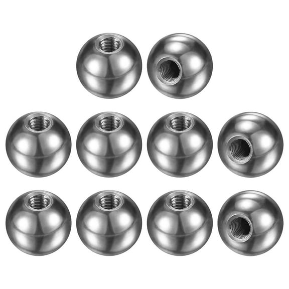 Uxcell 10Pcs Threaded Ball Nut Knobs M4x12mm 304 Stainless Steel Female Thread Ball Cap