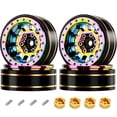 thumbnail image 4 of 1.1" Wheel Hubs Rims for 1/18 and 1/24 RC Cars Precision CNC Machining, Black Coating, Lightweight, 4 of 9