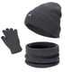 thumbnail image 2 of Conjunto de gorro, bufanda y guantes de invierno para mujer | Gorro de punto de 3 piezas, calentador de cuello y guantes para pantallas táctiles, 2 of 6