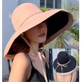 thumbnail image 2 of Sombrero plegable reversible para mujer, con protección UV y ala ancha, ideal para playa y verano., 2 of 5