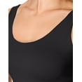 thumbnail image 4 of Hanes CoolDRI Women's Crop Tank with Built-in Shelf Bra, 3-Pack Black/Graphite/White L, 4 of 8