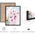 thumbnail image 2 of PixonSign Framed Wall Art White And Pink Garden Flowers Posters, Set of 3 Minimalist Boho Botanical Floral Illustrations Wall Decor, Adhesive Canvas Prints for Home Decor - 11"x14" Black, 2 of 5