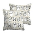 thumbnail image 3 of (2 pack) Mainstays 16" x 16" Dog Faces Decorative Outdoor Throw Pillow, Beige, 3 of 8