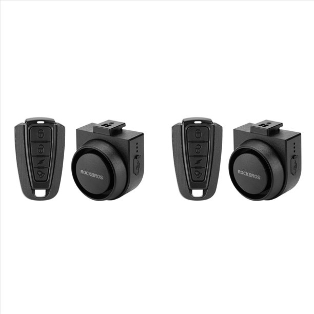 2X Bicicleta Antirrobo Alarma Control Remoto Inalámbrico Campana Eléctrica Ladrón Seguridad Advertencia Cuerno Bicicleta Accesorios