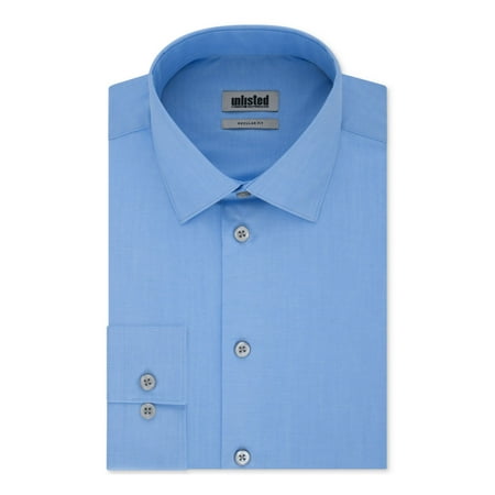 KENNETH COLE Mens Light Blue Collared Classic Fit Dress Shirt XL 17/17.5- 34/35