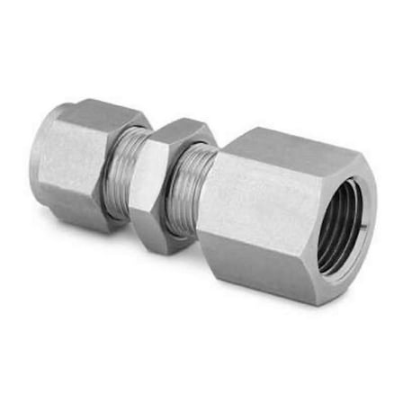 SS-400-71-4 | Swagelok Bulkhead Female Connector, 1/4" Tube : OD Compression x 1/4" Female : NPT, 316 Stainless