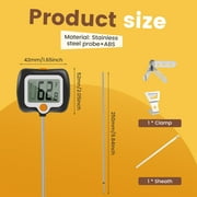 Digital Candy Thermometer with Pot Clip, 180° Rotating LCD Instant Read Food Thermometer for Deep Fry