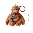thumbnail image 6 of WKSCLPAI Punch Monkey Keychain, Cute 3D Printed Punch Orangutan Ornaments, Trending Cuddle Companion Key Chain for keys, Bags, Backpacks, Gift for Punch Lovers, 6 of 6