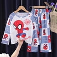 thumbnail image 1 of Pijamas para niños, conjunto de ropa para el hogar de manga larga para niñas de estilo coreano, ropa fina para aire acondicionado para bebés, ropa para niños de primavera y otoño, 1 of 2