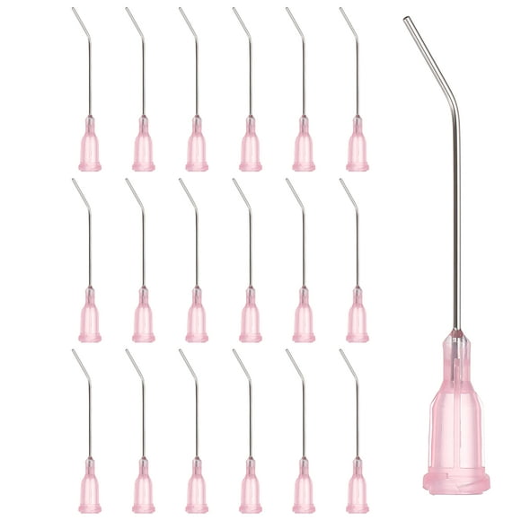 Agujas de dispensación anguladas Uxcell 20Ga, 66Pcs 1.5 pulgadas, puntas de aguja de 45° con aguja de bloqueo Luer