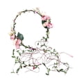 thumbnail image 2 of Diadema Flores Boho Zulema Corona Floral Ajustable Rosa, 2 of 8