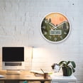 thumbnail image 4 of 12 Inch Mondern Wall Clock With Week Date Temperature of LCD,Cute Deer,White, 4 of 4
