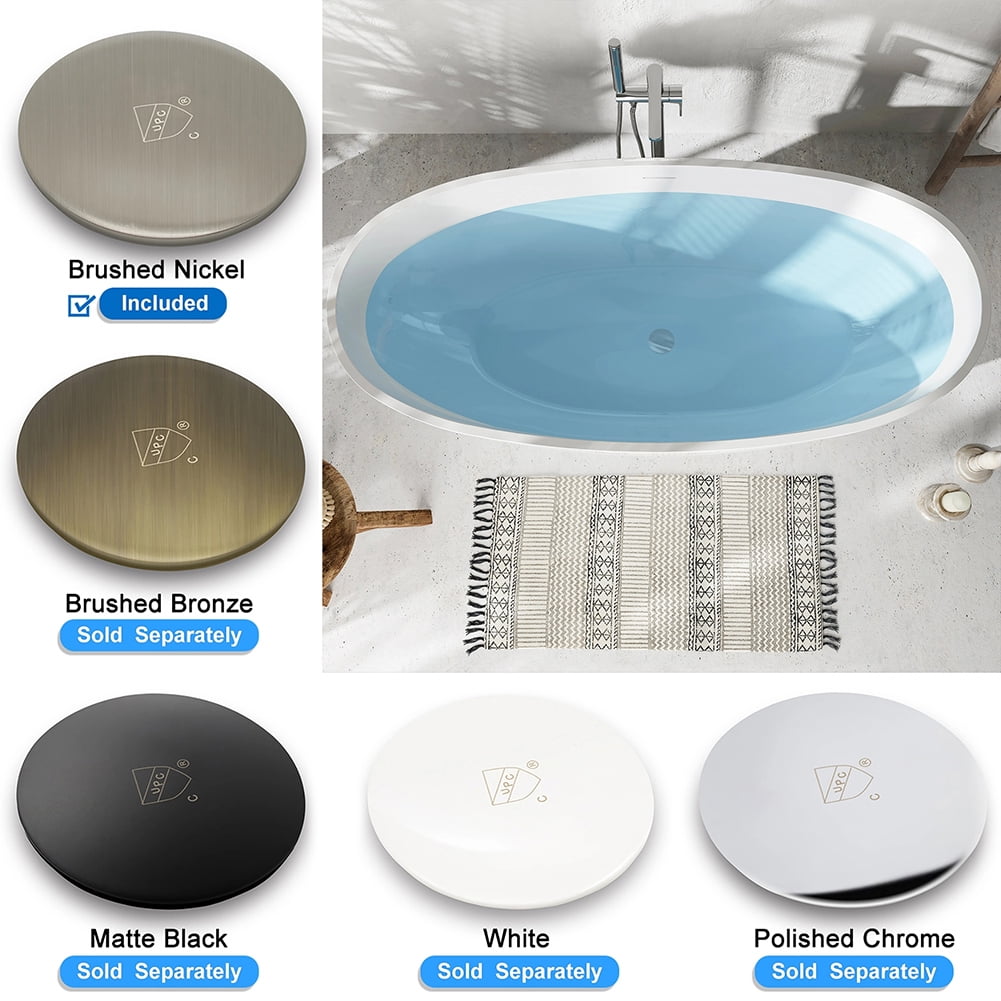 Kepooman 66" Oval Shape Stand Alone Acrylic Soaking SPA Tub, Modern Freestanding Bathtubs Kepooman 66" Oval Shape Stand Alone Acrylic Soaking SPA Tub, Modern Freestanding Bathtubs