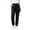 Black, variant on Ghalytn Women's Quilted Padded Winter Jogger Pants - Drawstring Warm Cuffed Ankle Trousers with Pockets