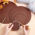 thumbnail image 3 of 10 Pcs 5 Style Flat Round Felt Fabric for DIY Crafts Sewing Accessories Coffee 10~30x0.3cm Hole: 6mm 5pcs/set 2 sets, 3 of 7