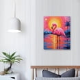 thumbnail image 4 of COMIO Bestbuddy Starry Night Inspired Pink Flamingo Tropical Palm Tree Bird Wildlife Nature Peace Painting Art Print Poster Wall Decor, 4 of 5
