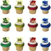 HULK Power Unleashed: 12-Pack Agens of SMASH Cupcake opper Rings - Sofer & Safer Plasic for -Inspired reas