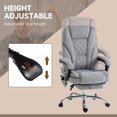 thumbnail image 4 of Grey Massage Office Chair with Footrest | Reclining Computer Desk Chair - Adjustable Height & Vibration | Home & Office Use, 4 of 7