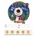 thumbnail image 6 of 13 Inch Round Placemats Set of 4, Navy Blue Christmas Non Slip Heat Insulation PP Table Mats, Xmas Tree Ball Snowflake Winter Gifts Washable Place Mats for Kitchen Dining Party Table Decor, 6 of 7