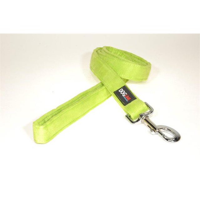 Dogline Comfort Microfiber Flat Leash for Dogs (W 1" L 4ft), Green