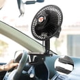 thumbnail image 4 of 12 Volt Oscillating Fan, 6" Portable Car Fan With Car Cigarette Lighter, 360° Cooling Ventilation, Car DC Clip Fan, 12v Fan for Truck,RV,Car (Cord Length 5FT), 4 of 6