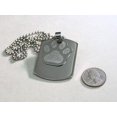 thumbnail image 3 of PAW PRINT DOG CAT MEMORIAL PET OR TEAM ENGRAVED X LARGE THICK SOLID STAINLESS, 3 of 6