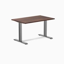 Desky Zero Softwood Office Desk - American Rustic Pine / 48 X 30 Inches / Space Gray