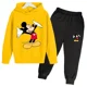 thumbnail image 3 of Sudadera con capucha y pantalones deportivos para niños y niñas de Disney Cartoon, conjunto de 2 piezas de moda de primavera y otoño, ropa deportiva para niños, 3 of 5