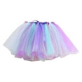 thumbnail image 2 of KkSLirnhs 2 Years Girls' Stylish Summer Bubble Skirt with Ruffled Tulle and Elastic Waist Lightweight Rainbow Sequin Sparkling Tutu Dancing Mesh Skirt Purple, 2 of 3