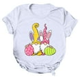 thumbnail image 1 of Shorts Décontractés pour Femmes, Col Rond Ample, Manches Courtes, Imprimé Lettre, Blouse T-Shirt, 1 of 4