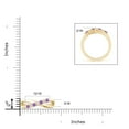 thumbnail image 4 of ANGARA Natural 0.24 Ct. Amethyst with Diamond Classic Ring in 14K Yellow Gold for Women (Ring Size: 5), 4 of 9