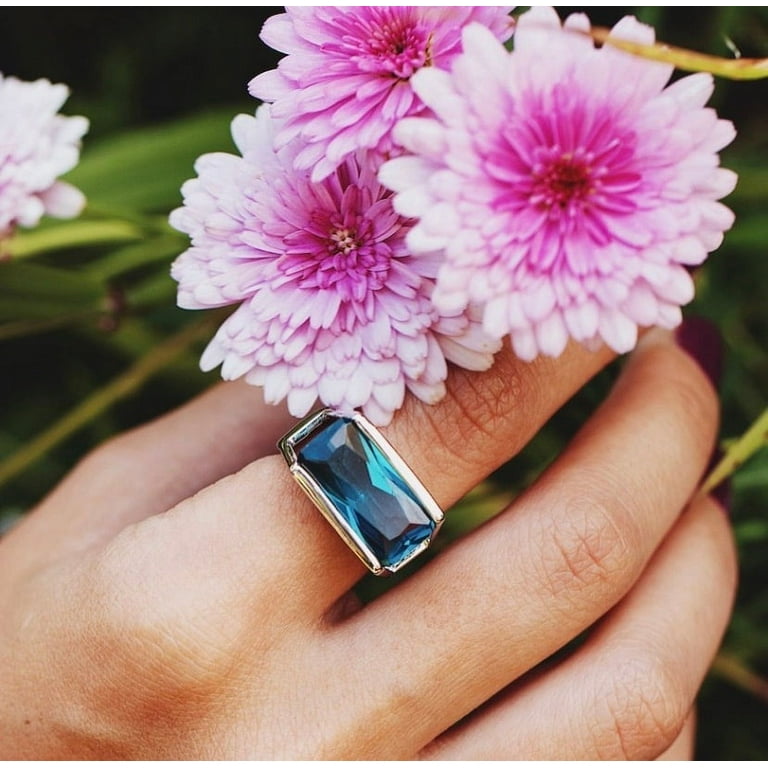 Blue hotsell statement ring