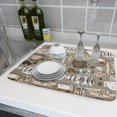 thumbnail image 6 of Coffee Dish Drying Mat for Kitchen Counter Decor Eat Signs 18x24 Inch Absorbent Reversible Microfiber Dish Drying Pad Dish Cafe Drainer Rack Mats for Coffee Bar, 6 of 6