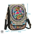 thumbnail image 5 of Luxtrada Crossbody Cell Phone Bag, Women Embroidered Cellphone Purse Wallet, Vintage Handmade Mini Crossbody Bag Cellphone Pouch Small Handbag Coin Purse with Adjustable Strap, 5 of 11