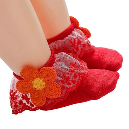 

PERZOE Newborn Socks 1Pair Delicate Mini Pretty Non-skid Baby Floor Socks