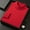 Red, variant on Men's Mock Neck Sweater Warm wool Knitted