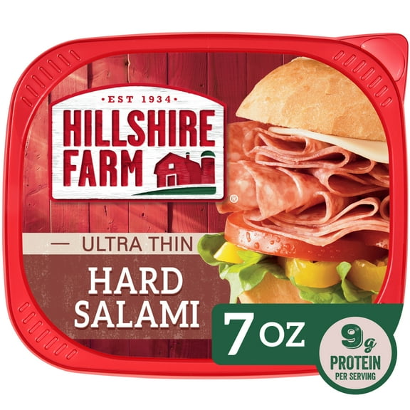 Hillshire Farm Ultra Thin Sliced Hard Salami Lunchmeat, 7 oz Plastic Tub, Refrigerated