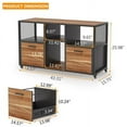 thumbnail image 2 of 2 Drawer Wood File Cabinet, Large Mobile Lateral Filing Cabinet Printer Stand with Storage Shelves and Wheels for Home Office, 2 of 7