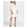 DKNY Womens White Bell Sleeve Above The Knee Sheath Party Dress Size: 6
