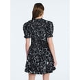 thumbnail image 4 of Scoop Women’s and Women's Plus Smocked Floral Mini Dress, Sizes XS-4X, 4 of 5