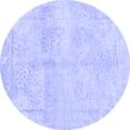 thumbnail image 1 of Ahgly Company Indoor Round Abstract Blue Contemporary Area Rugs, 5' Round, 1 of 4