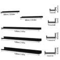 thumbnail image 3 of 47-Inch Floating Wall Shelves Set of 5, Wooden Wall Shelves for Bathroom, Bedroom, Kitchen, Living Room Storage, Wooden Easel, Black, 3 of 6