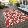 thumbnail image 6 of Addison Rugs Chantille Indoor/Outdoor Transitional Damask Red Washable Rectangle Rug, 9' x 12', 6 of 6