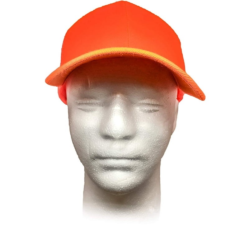 Orange Black Safety Baseball Adjustable Visual Bright (1 Hunting Hat) Brand Mesh Cap Back Duck