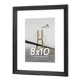 thumbnail image 4 of Scholartree 5 PACK 8x10 Wooden Picture Frames, 8x10 Matted to 5x7 Tabletop Picture Frame, Black, 4 of 12