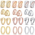 thumbnail image 2 of Original Sterling Silver Earrings 2024 Stud Hoop Crystal Earings Rose Gold stars Heart Infinity Bee Earing for Women Jewelry, 2 of 6